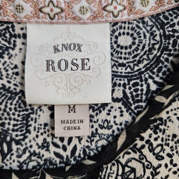 Knox Rose Top Floral Embroidered Sheer Hem Boho Cottagecore Sleeveless Blouse - Picture 11 of 14